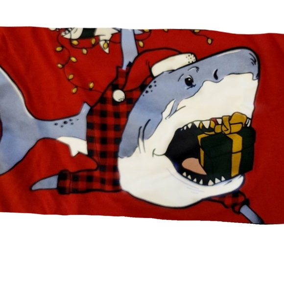 Carter's Festive Shark Christmas Long Sleeve Shirt size 4t - Picture 4 of 8